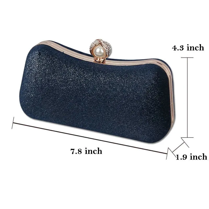 Pure Color Velvet Party Clutch Purse