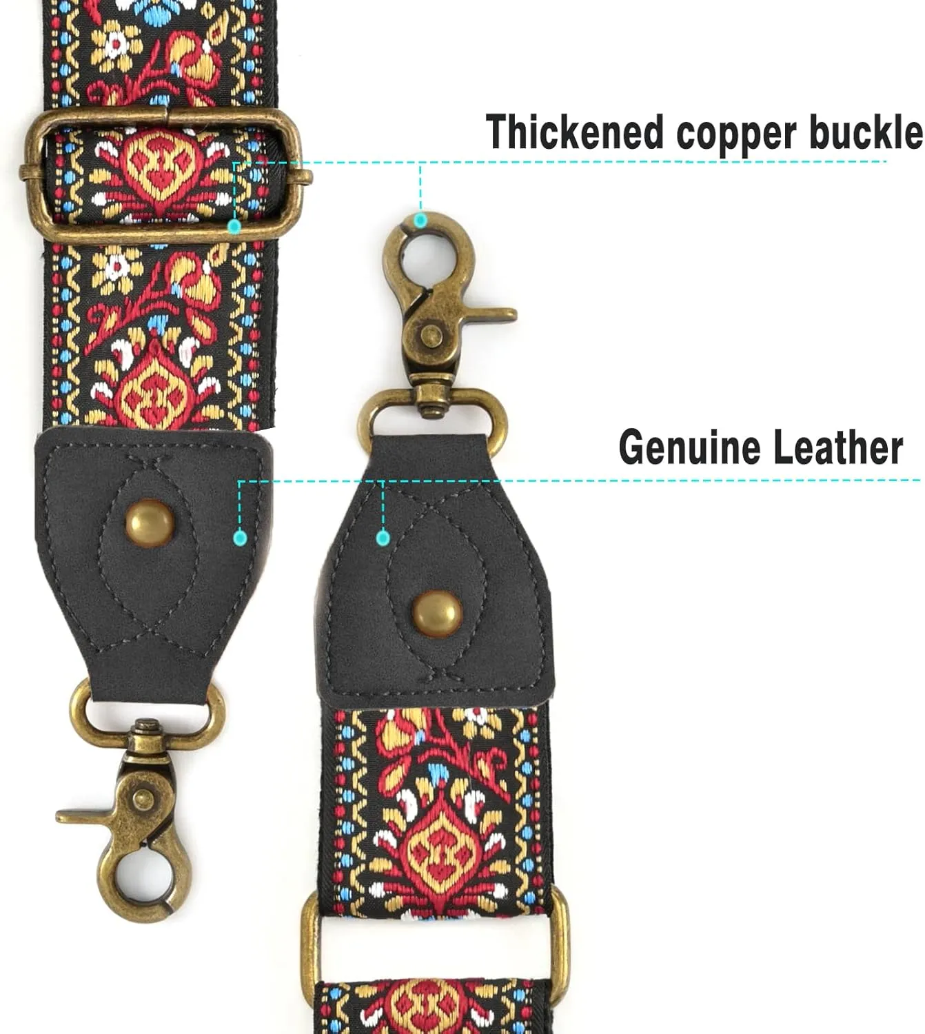 Purse Strap Replacement Crossbody Wide Shoulder Strap for Bags Purse Guitar Straps Bag Handbag Strap Adjustable