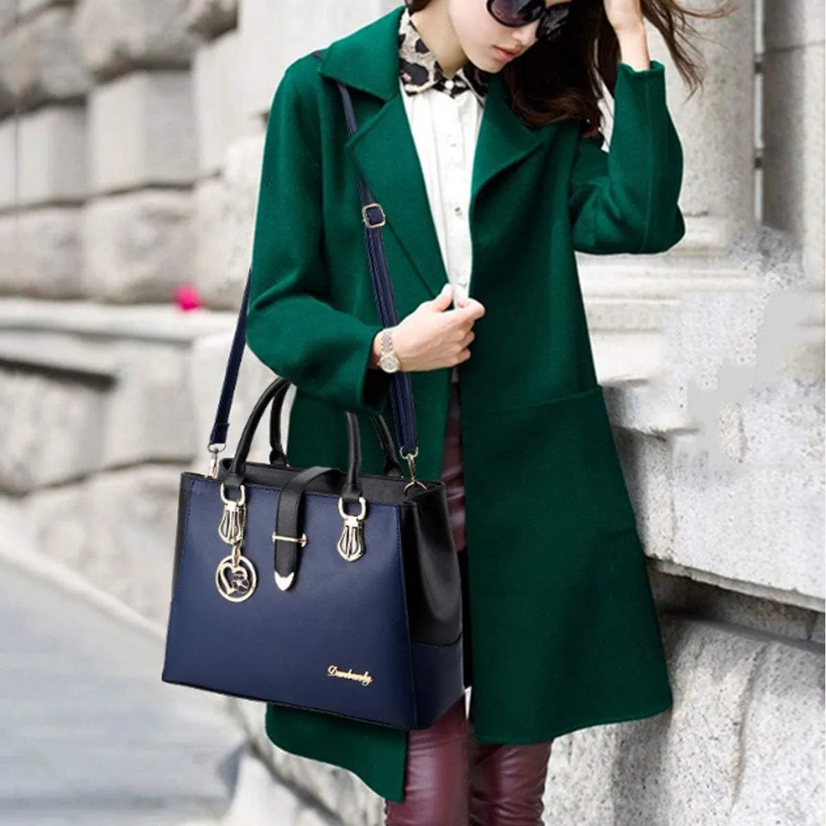 Purses and Handbags for Women Tote Shoulder Crossbody Bags PU Leather Top Handle Satchel with Long Strap Detachable