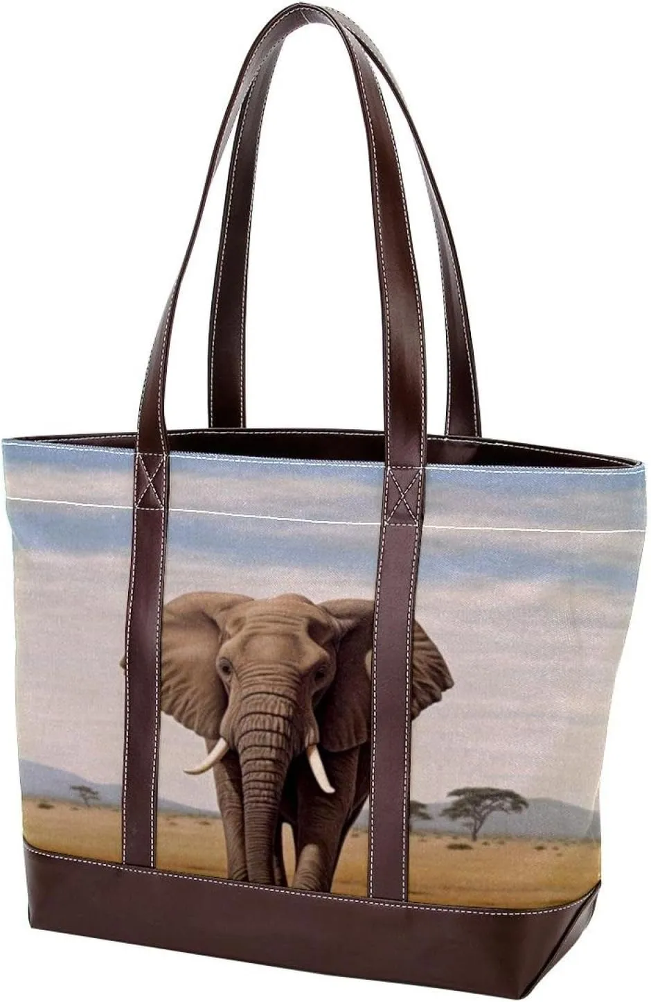 Purses for Women,Tote Bag for Women,Handbags for Women,African Grassland Elephant Animal