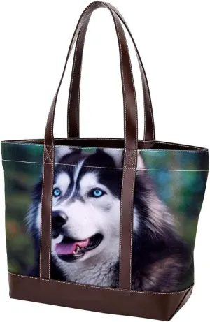 Purses for Women,Tote Bag for Women,Handbags for Women,Alaskan Dog Funny Tongue