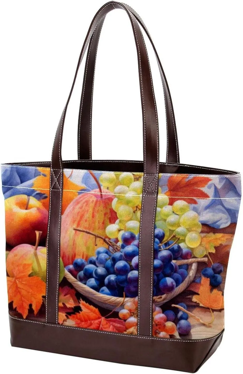 Purses for Women,Tote Bag for Women,Handbags for Women,Autumn Harvest Grapes Pumpkin