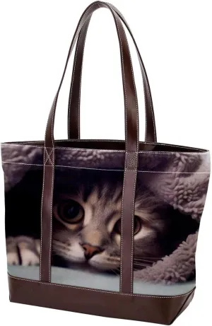 Purses for Women,Tote Bag for Women,Handbags for Women,Bed Cute Cat