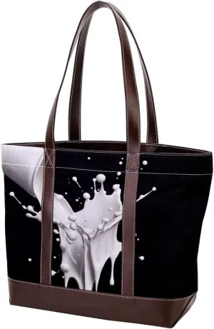 Purses for Women,Tote Bag for Women,Handbags for Women,Black White Milk
