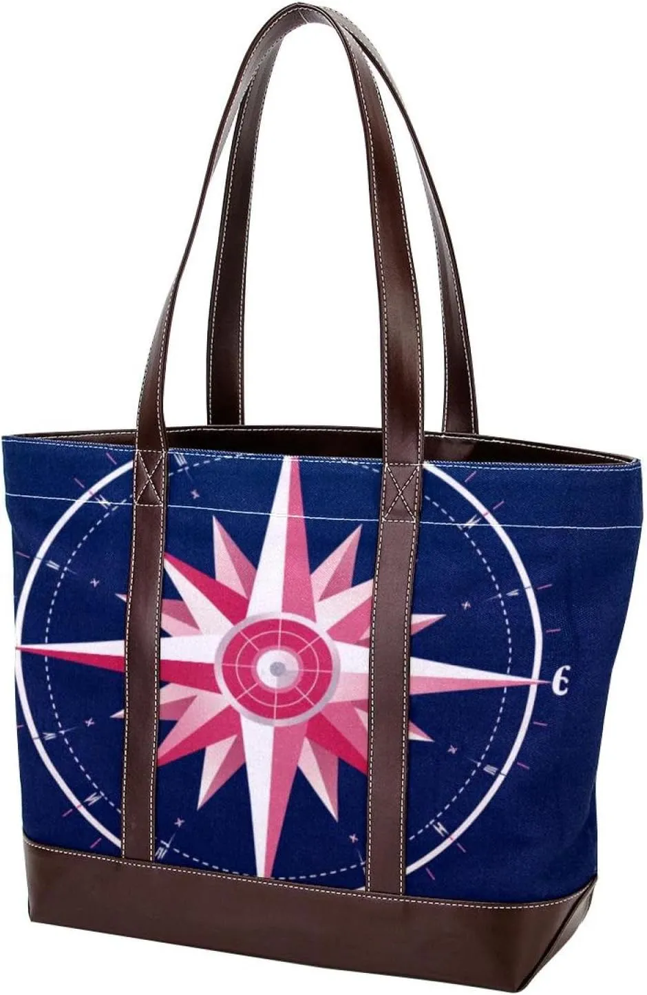 Purses for Women,Tote Bag for Women,Handbags for Women,Blue Back Sea Compass