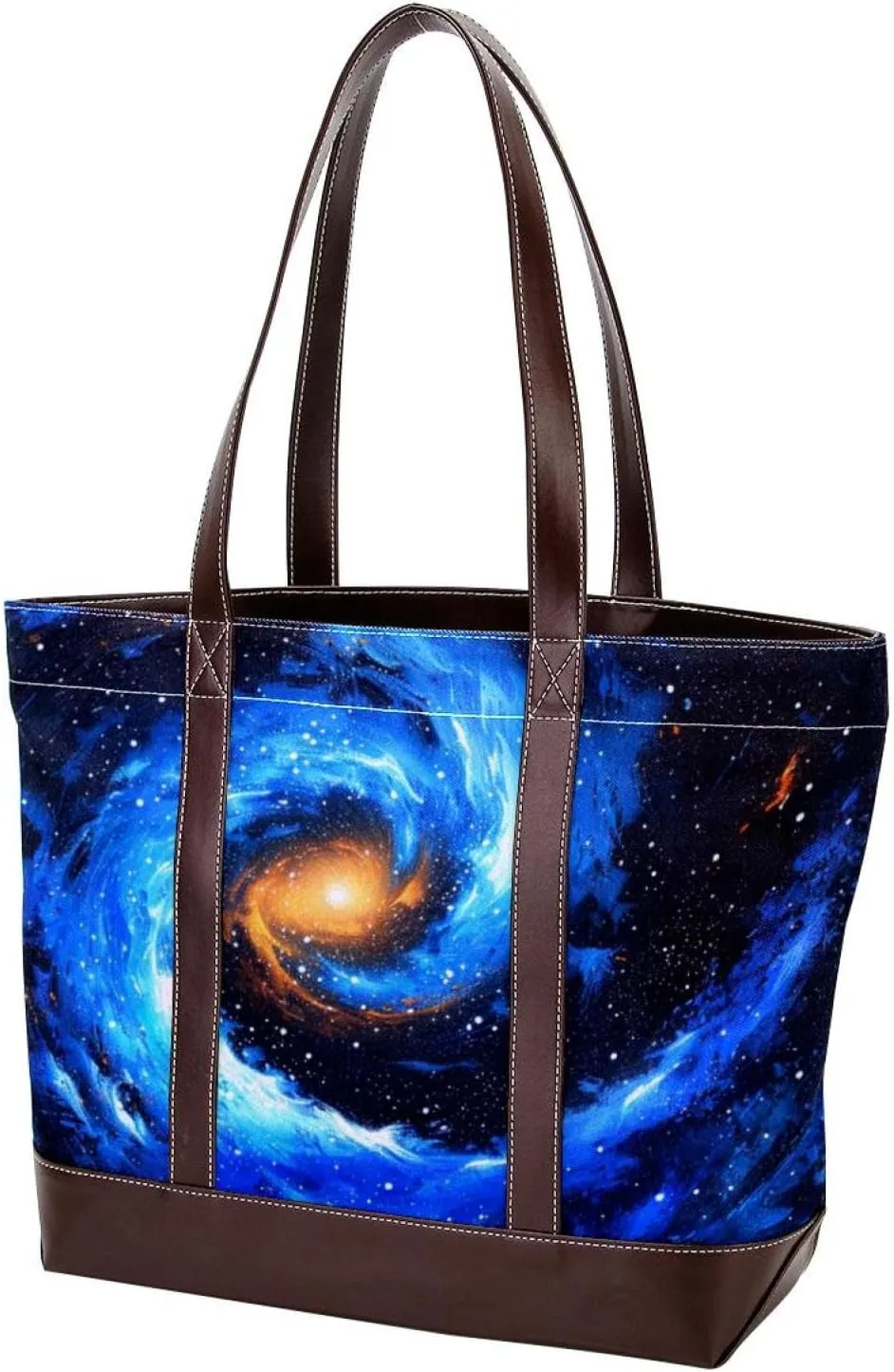 Purses for Women,Tote Bag for Women,Handbags for Women,Blue Vortex Starry Universe Nebula