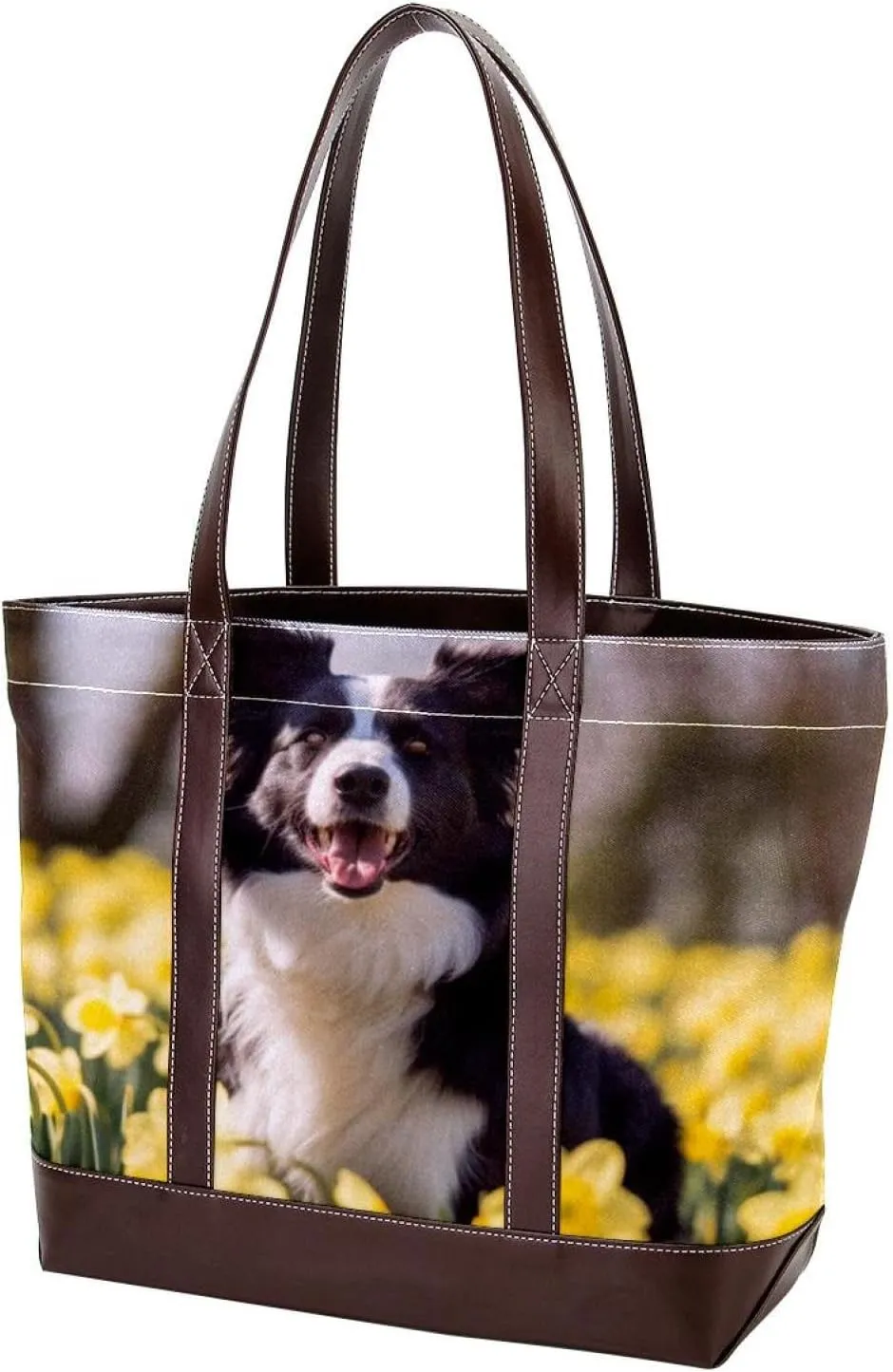 Purses for Women,Tote Bag for Women,Handbags for Women,Border Collie Dog Outdoors