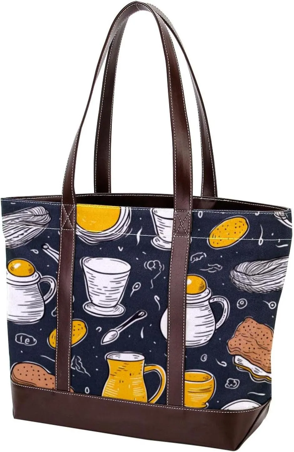 Purses for Women,Tote Bag for Women,Handbags for Women,Breakfast Coffee Fried Egg