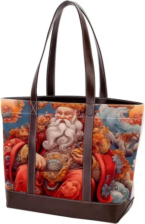 Purses for Women,Tote Bag for Women,Handbags for Women,God of Wealth Eastern Mythology Pattern
