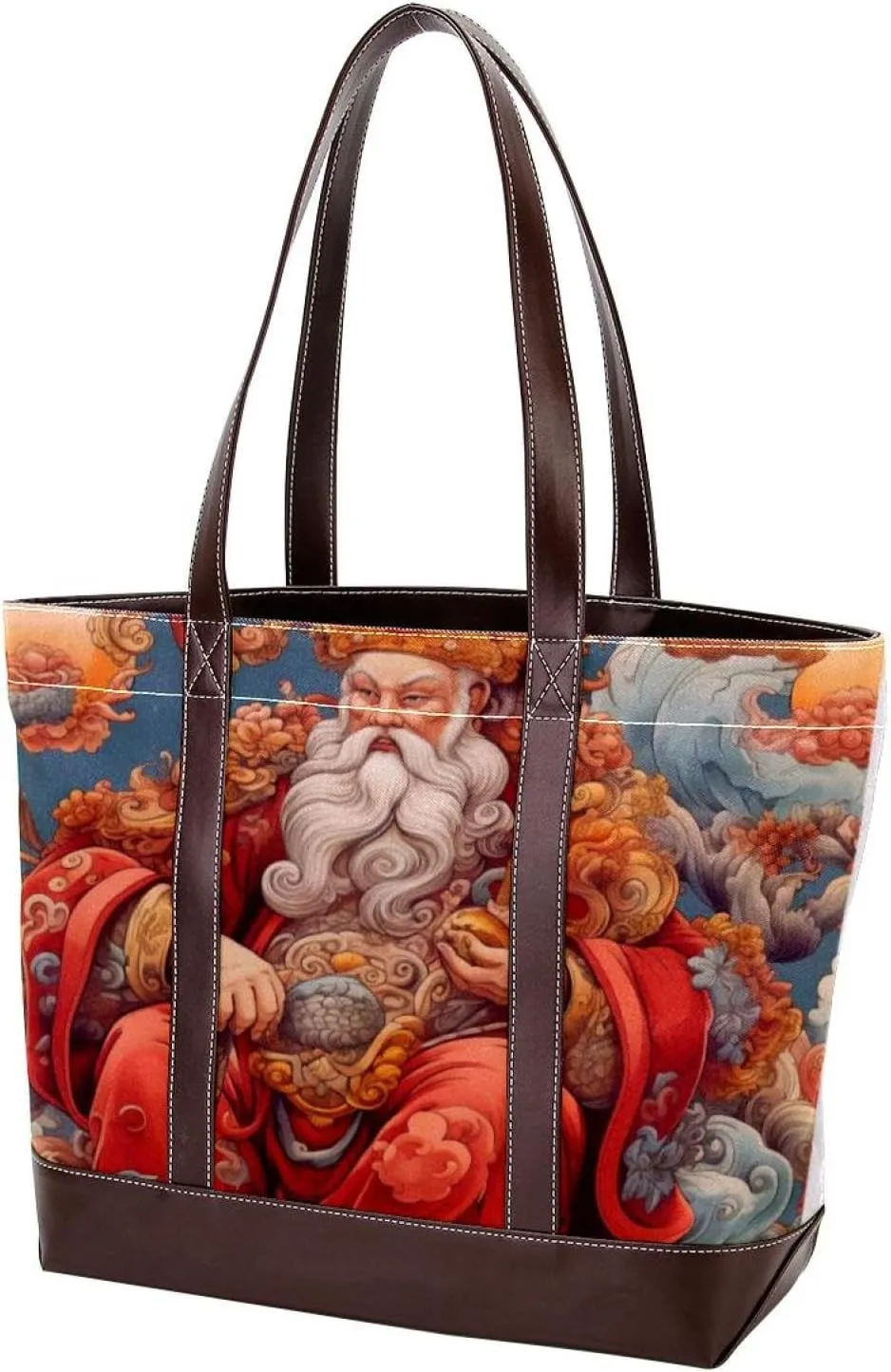 Purses for Women,Tote Bag for Women,Handbags for Women,God of Wealth Eastern Mythology Pattern