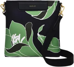RADLEY London Southwell Gardens Floral Small Zip-Top Crossbody Bag (Black)