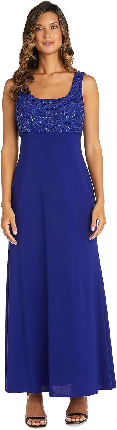 R&M Richards Women's 2 Piece Lace Mother of The Bride Dress and Shrug Set