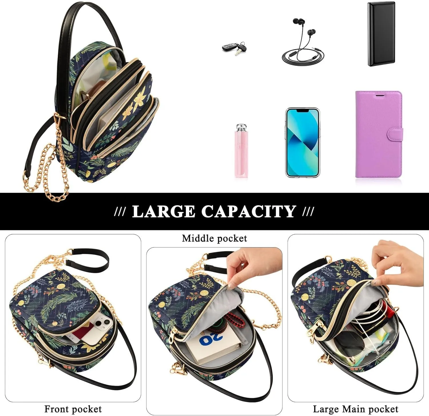 Red and Green Tomato Lady Crossbody Bag, Casual Crossbody Purse Crossbody Shoulder Bag, Crossbody for Women Trendy