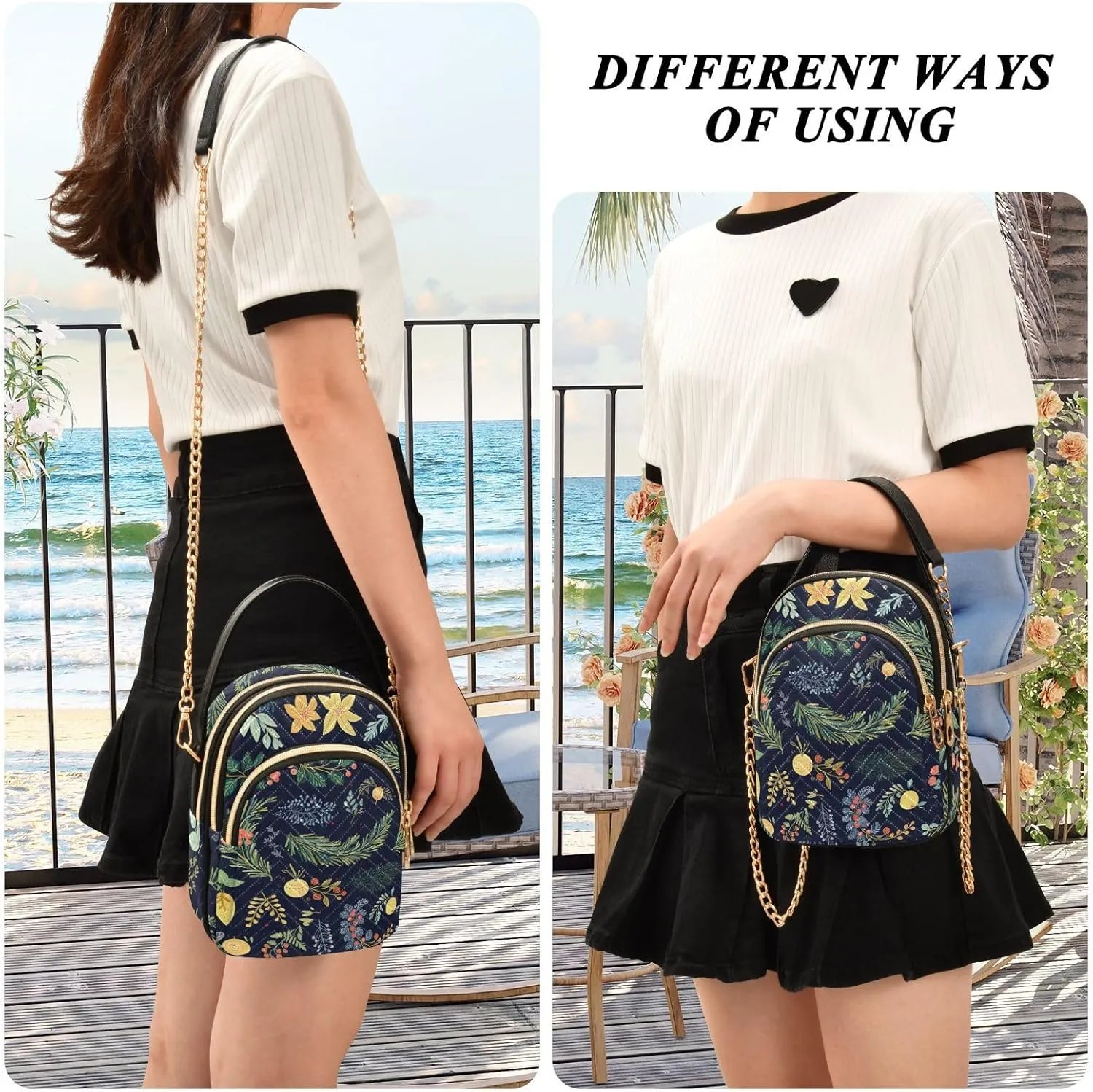 Red and Green Tomato Lady Crossbody Bag, Casual Crossbody Purse Crossbody Shoulder Bag, Crossbody for Women Trendy