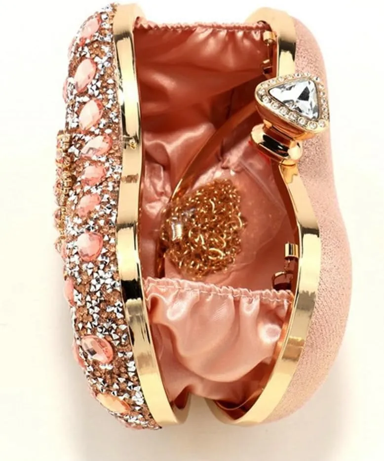 Rhinestone Clutch Purses for Women Sparkly Evening Bags Luxury Crystal Love Pearl Clasp Handbag Diamond Handbags 2025