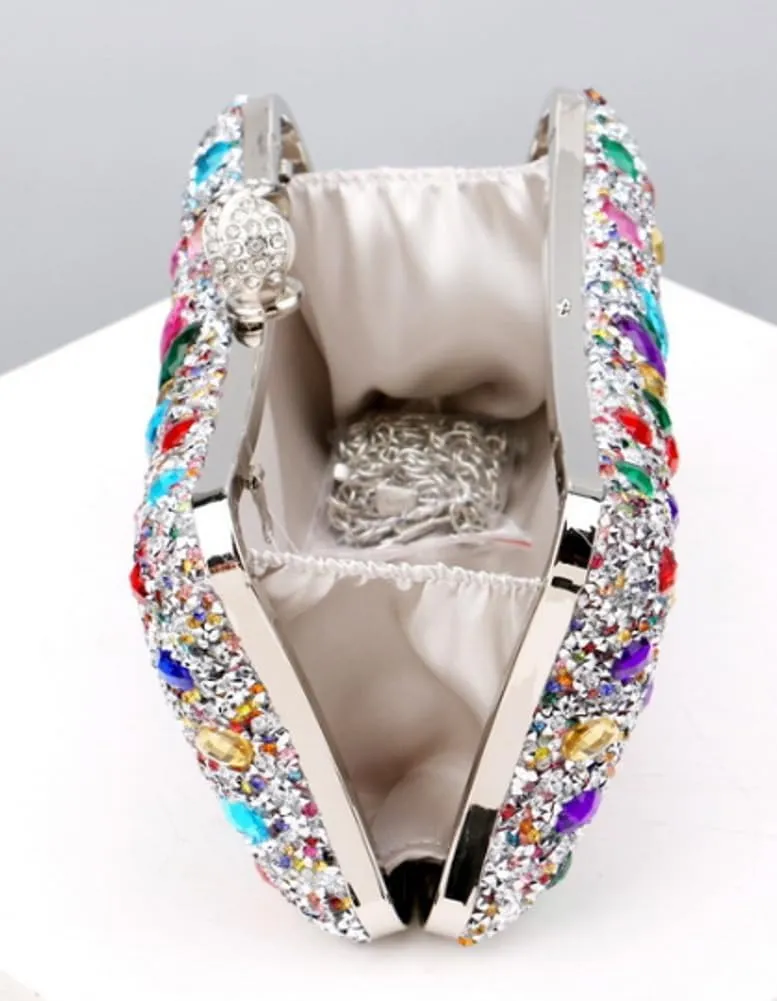 Rhinestone Clutch Purses for Women Sparkly Evening Bags Luxury Crystal Round Pearl Clasp Handbag Diamond Handbags 2025