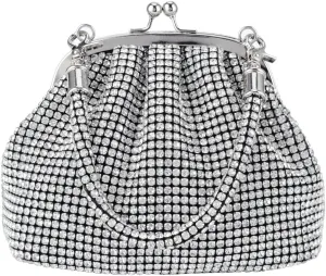 Rhinestone Purse Clutch Bag for Bridal Women Evening Sparkly Diamond Money Purse Party Wedding Clutch Purses