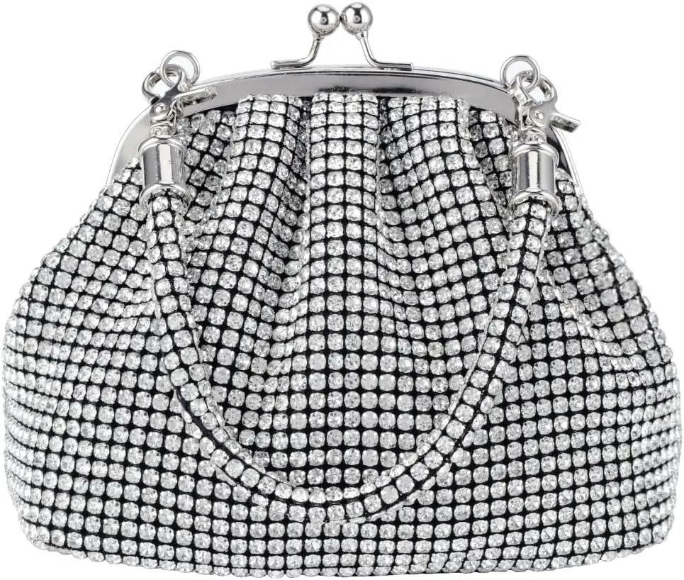 Rhinestone Purse Clutch Bag for Bridal Women Evening Sparkly Diamond Money Purse Party Wedding Clutch Purses