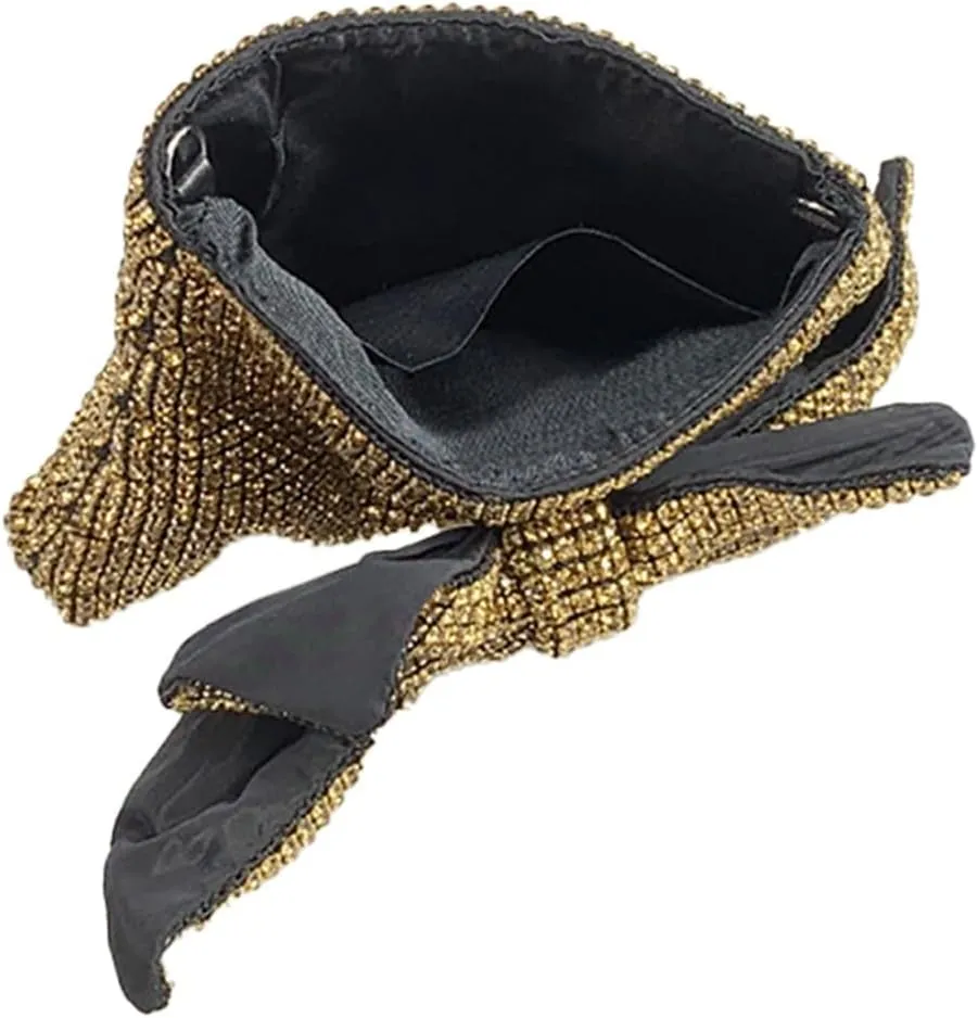 Rhinestone Purse Glitter Evening bag Sparkly Bow Clutch Purses for Women Cross Body Handbags for Party Prom Wedding