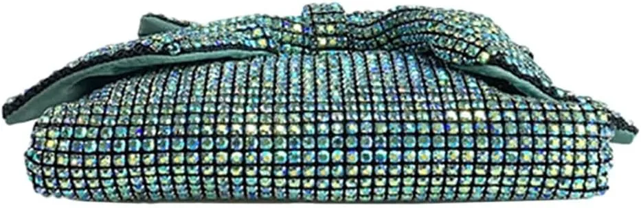 Rhinestone Purse Glitter Evening bag Sparkly Bow Clutch Purses for Women Cross Body Handbags for Party Prom Wedding