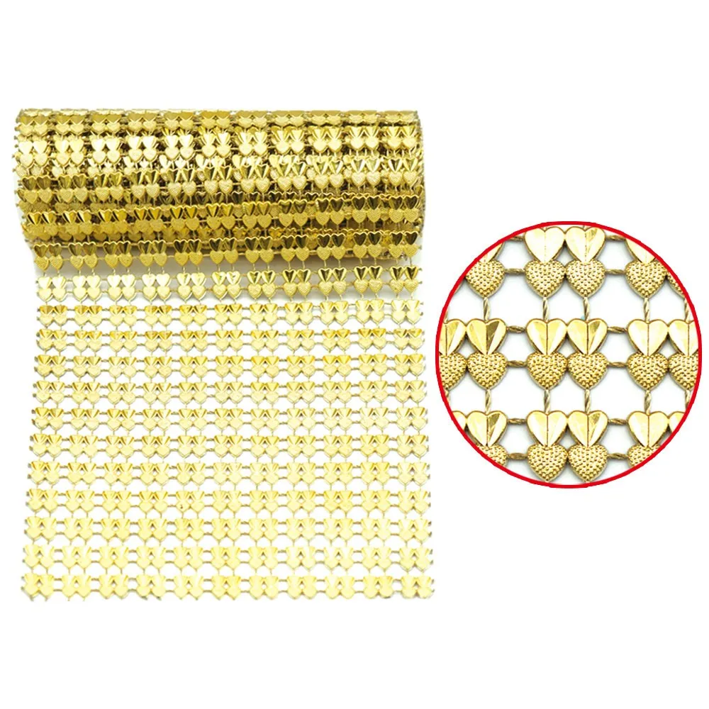 Rhinestone Strass 4.5 inch X 1 Yard Gold 6/pack