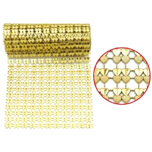 Rhinestone Strass 4.5 inch X 1 Yard Gold 6/pack