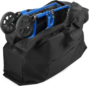 Rollator Travel Bag,840D Wheelchair Travel Bag,Extra-Large Carry Case Cover for Rollator Walkers, Transport Chairs,Car and Airplane Tsa Traveling (35”L X 26”H X 9.5”W)