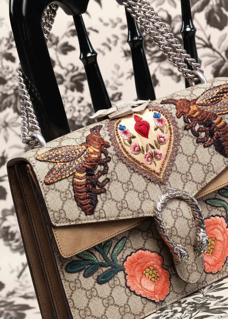 Rome Dionysus Embroidered Shoulder Bag
