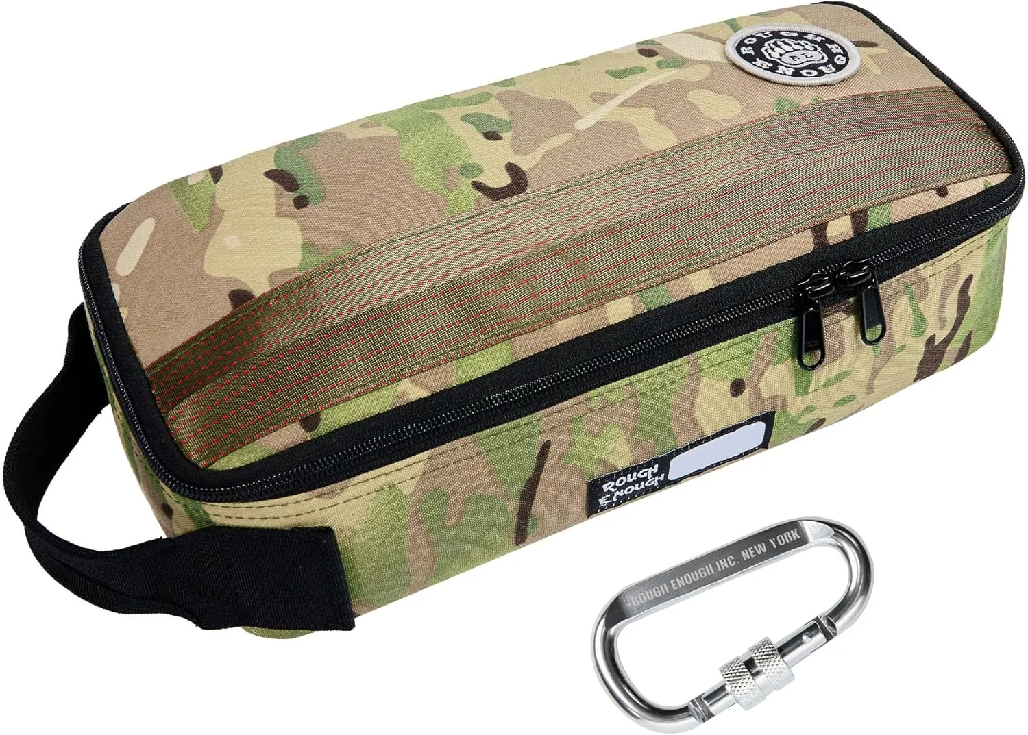 Rough Enough Small Tool Bag with Zipper 12" Portable Tool Pouch Case, Heavy-Duty Padded Organizer for Electricians, Motorcycle Repair and Camping, Camo