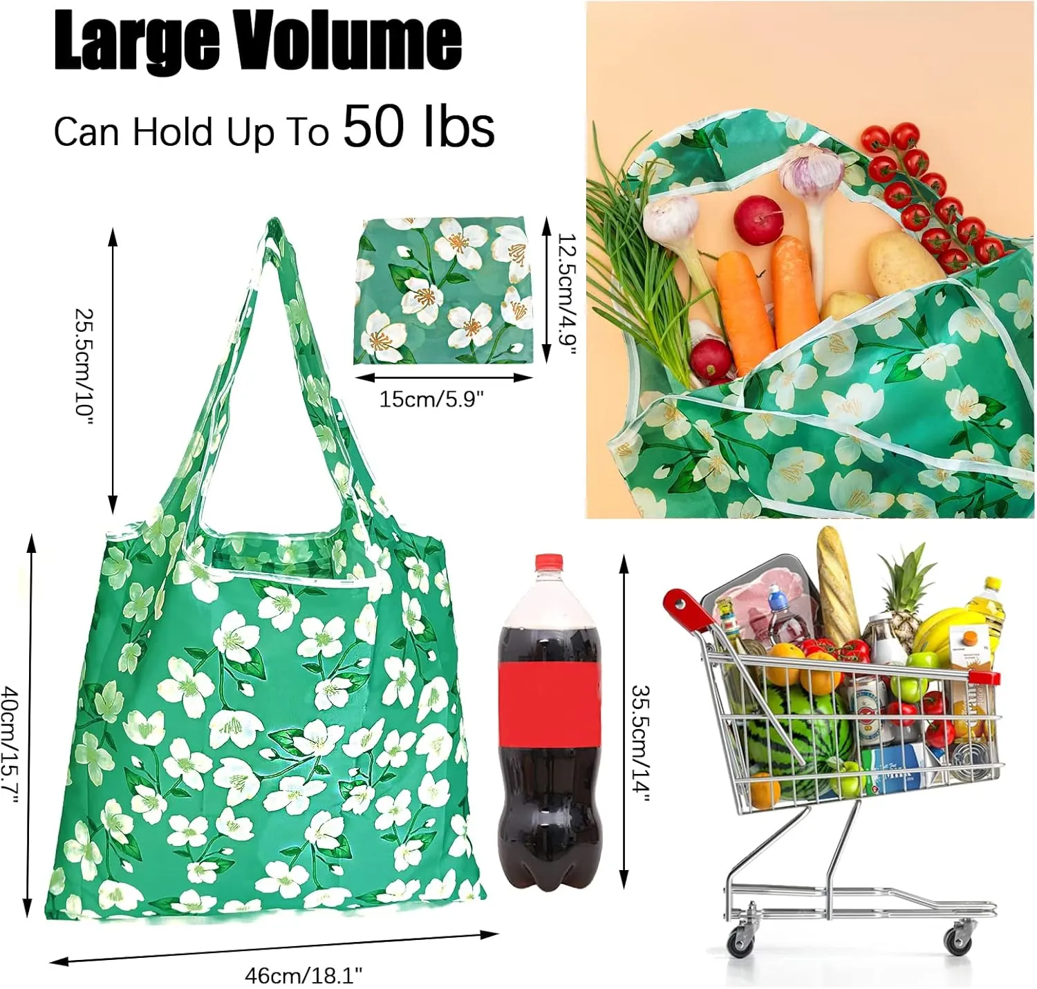 RUIPBOTE12 Pack Reusable Grocery Bag, Foldable Shopping Bag, Large Capacity Gift Tote Bag, Storage Bag for Groceries