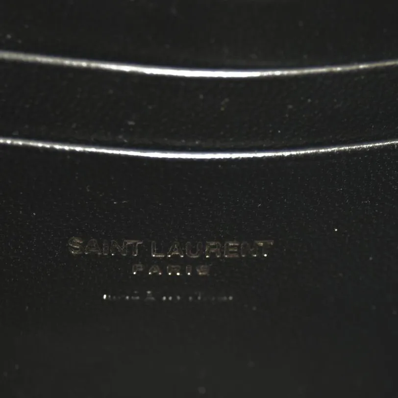 SAINT LAURENT  Grain De Poudre Matelasse Monochrome Monogram Mini Lou Camera Bag Black