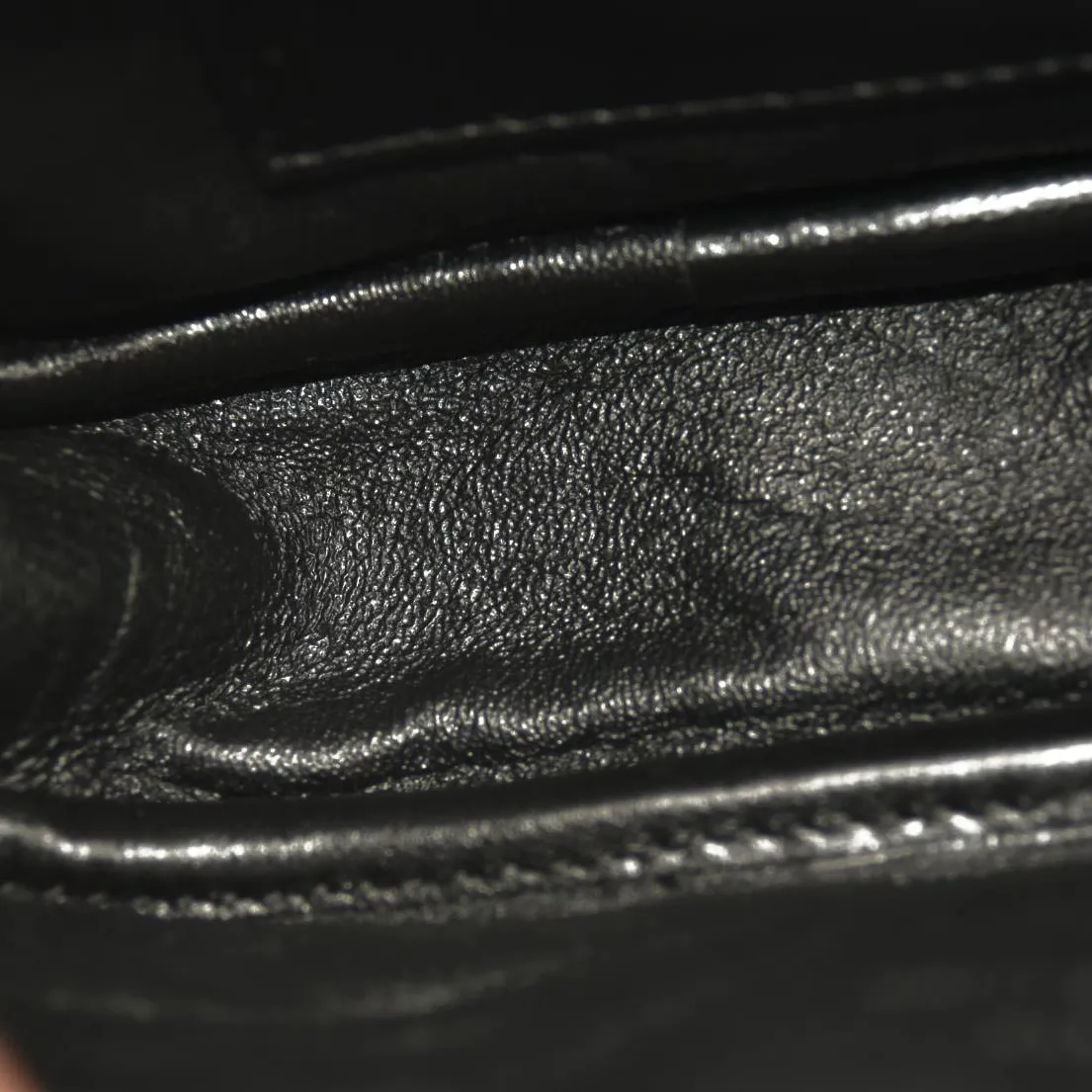 SAINT LAURENT  Grain De Poudre Matelasse Monochrome Monogram Mini Lou Camera Bag Black