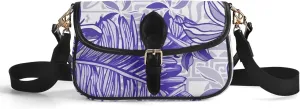 Samoa Hawaiian Tribal Design Floral Print Custom Crossbody Bag Polynesian Custom Women'S Crossbody Small Square Bag