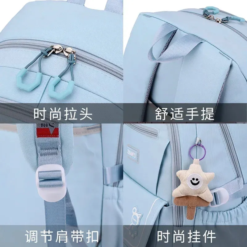 School bag Rolling School Bags for Girls Backpack Children Waterproof  Backpacks with Wheels Trolley Luggage Back Pack
