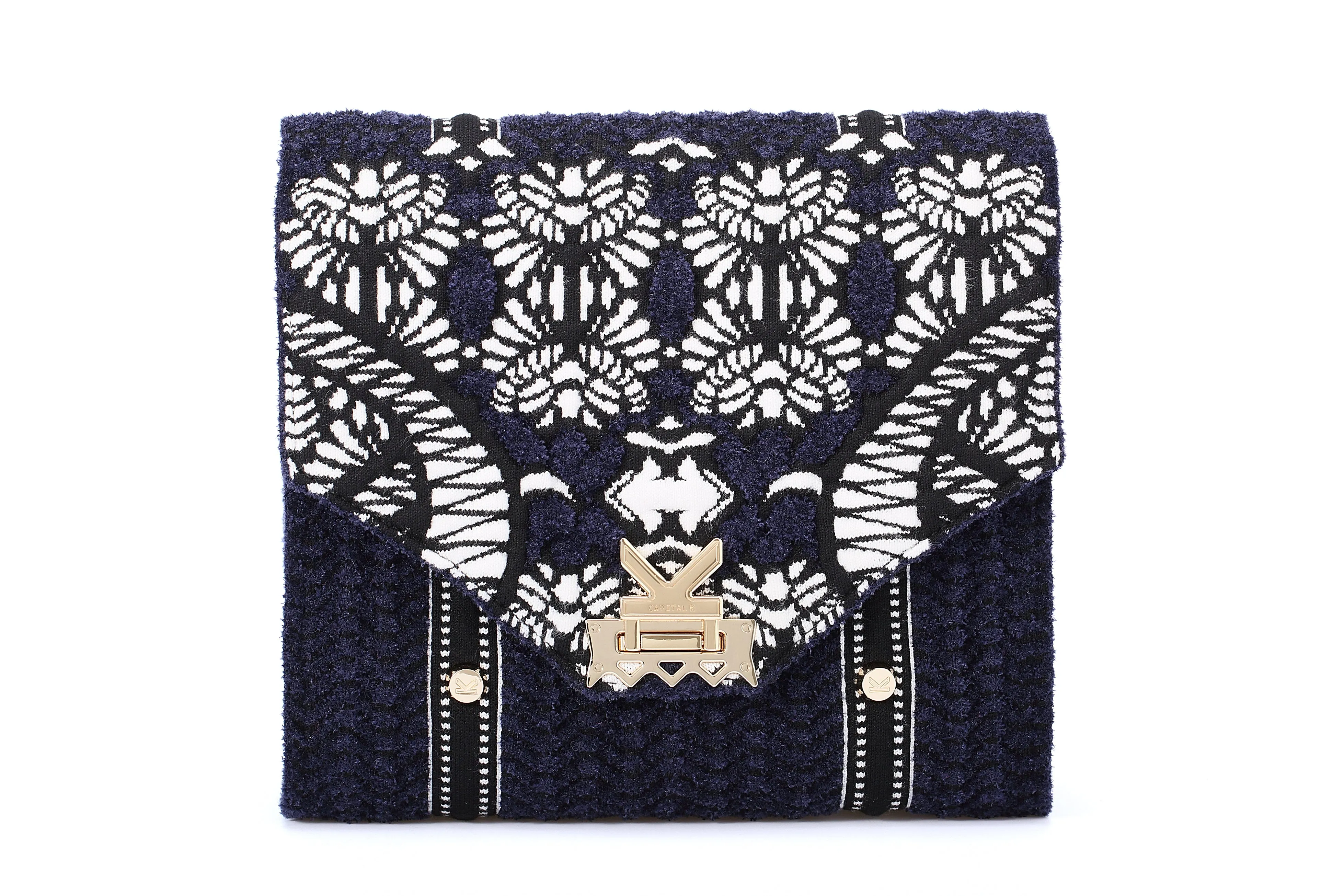 Secret Garden Fluffy Floral Crossbody bag Blue