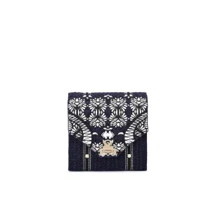 Secret Garden Fluffy Floral Crossbody bag Blue
