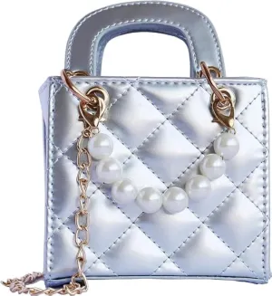 Shiny Patent Kids Little Girls Crossbody Purse Toddler Gifts Mini Top Handle Handbag Satchel Shoulder Pearl Bag Kids Presents