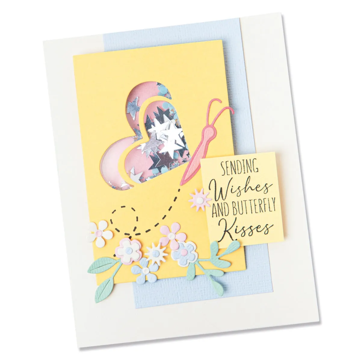 Sizzix Framelits Die Set 6PK w/4PK Stamps - Butterfly Wishes