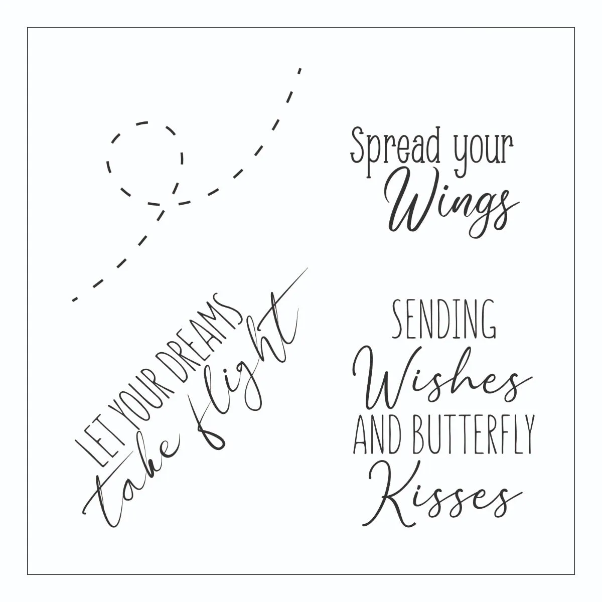Sizzix Framelits Die Set 6PK w/4PK Stamps - Butterfly Wishes