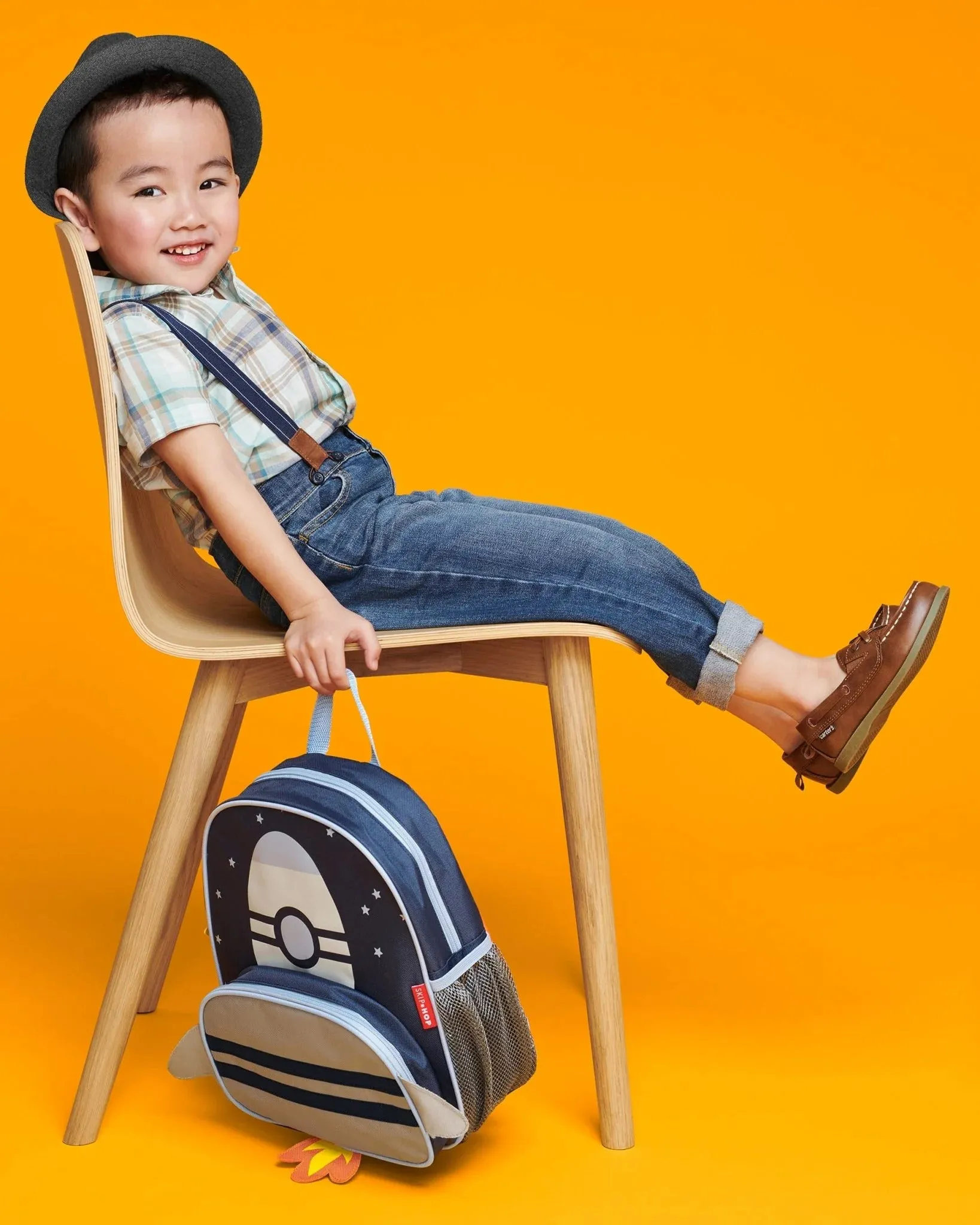 Skip Hop Back To School Spark Style Big Kid Backpack, Rocket for Kids Ages 3-7 Years