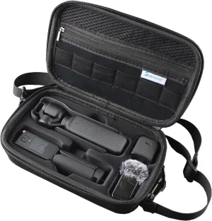 Skyreat Osmo Pocket 3 Case, Portable PU Storage Protective Bag for DJI Osmo Pocket 3 Creator Combo Accessories (Black)
