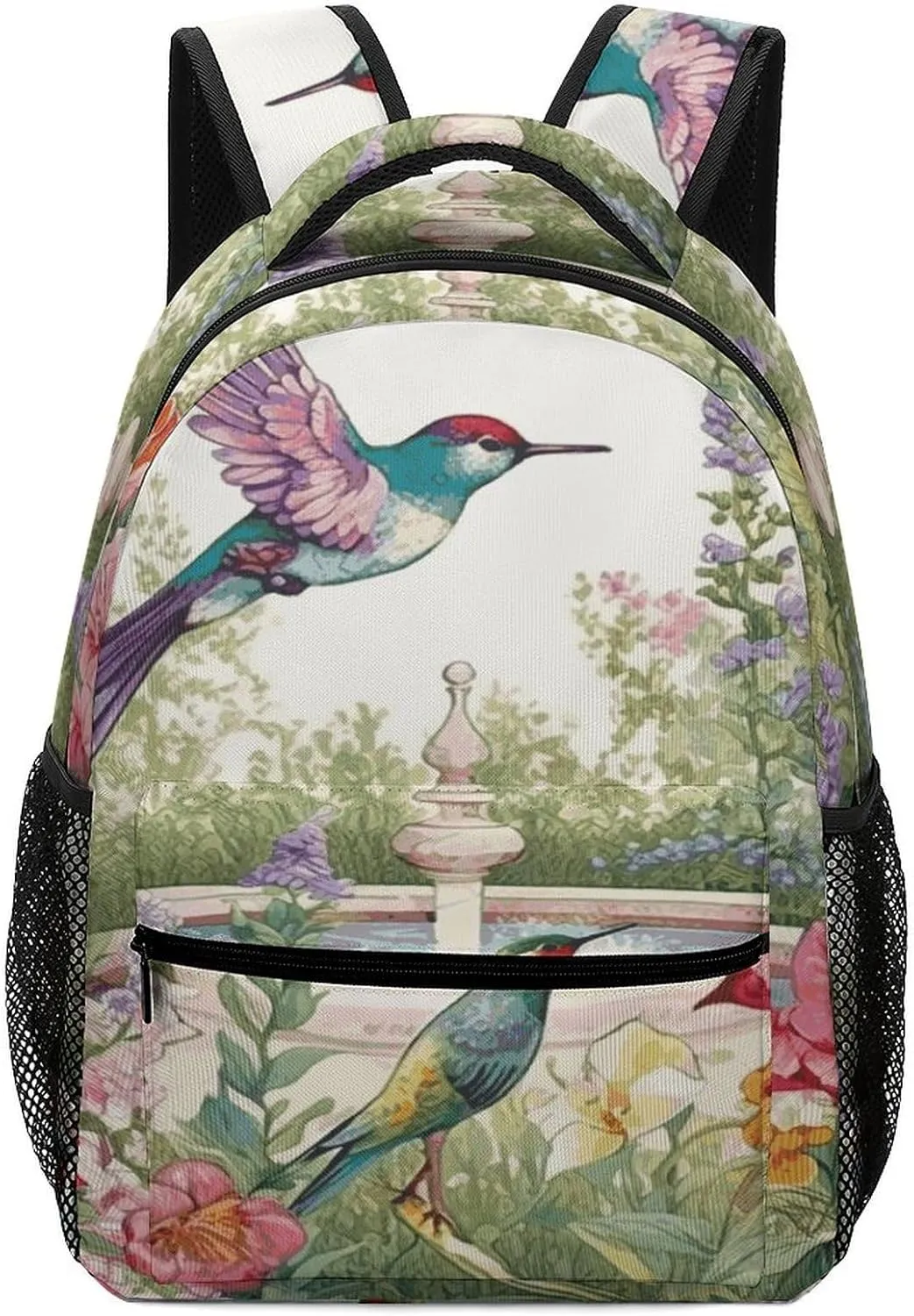 Small Backpacks Personalized Garden with Birds And Flowers Printing Travel Bag Lightweight Travel Backpack For Women Men