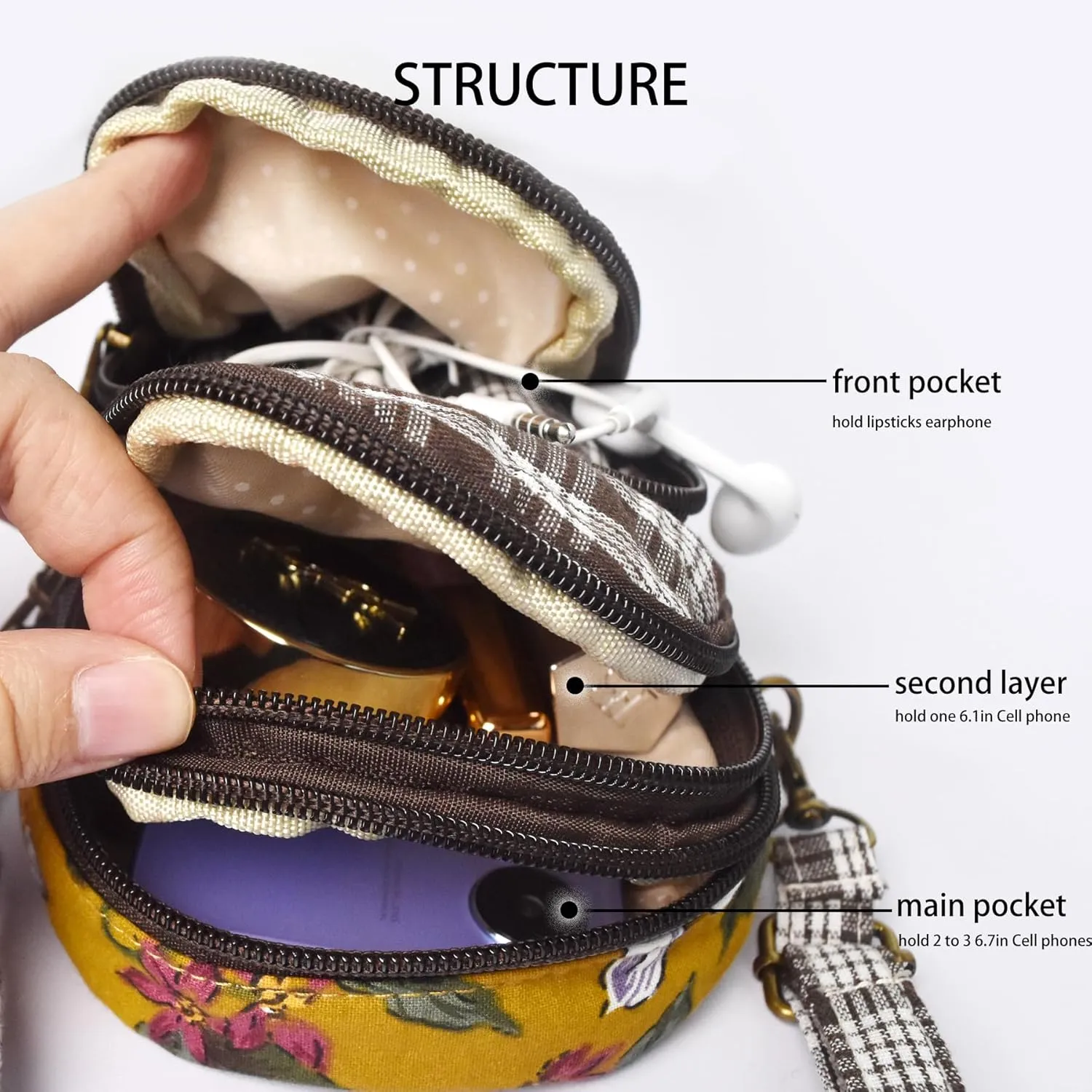 Small Crossbody Cell Phone Purse Crossbody Bag Phone Wallet for Women Small Boho Cell Phone Pouch Purse Mini Bags