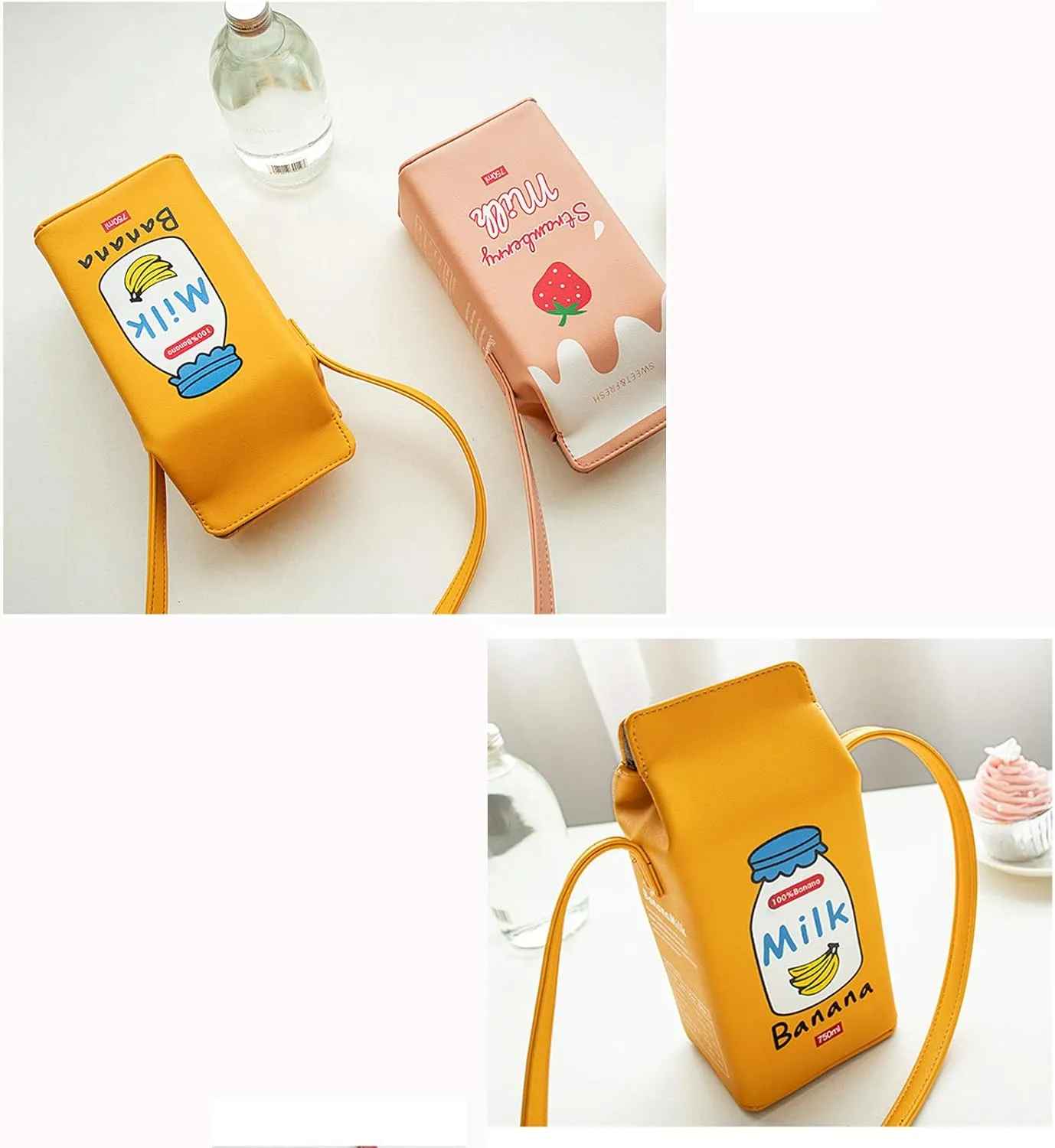 Small Crossbody Purse for Girls, PU Leather Cell Phone Wallet Shoulder Bag with Removable Strap