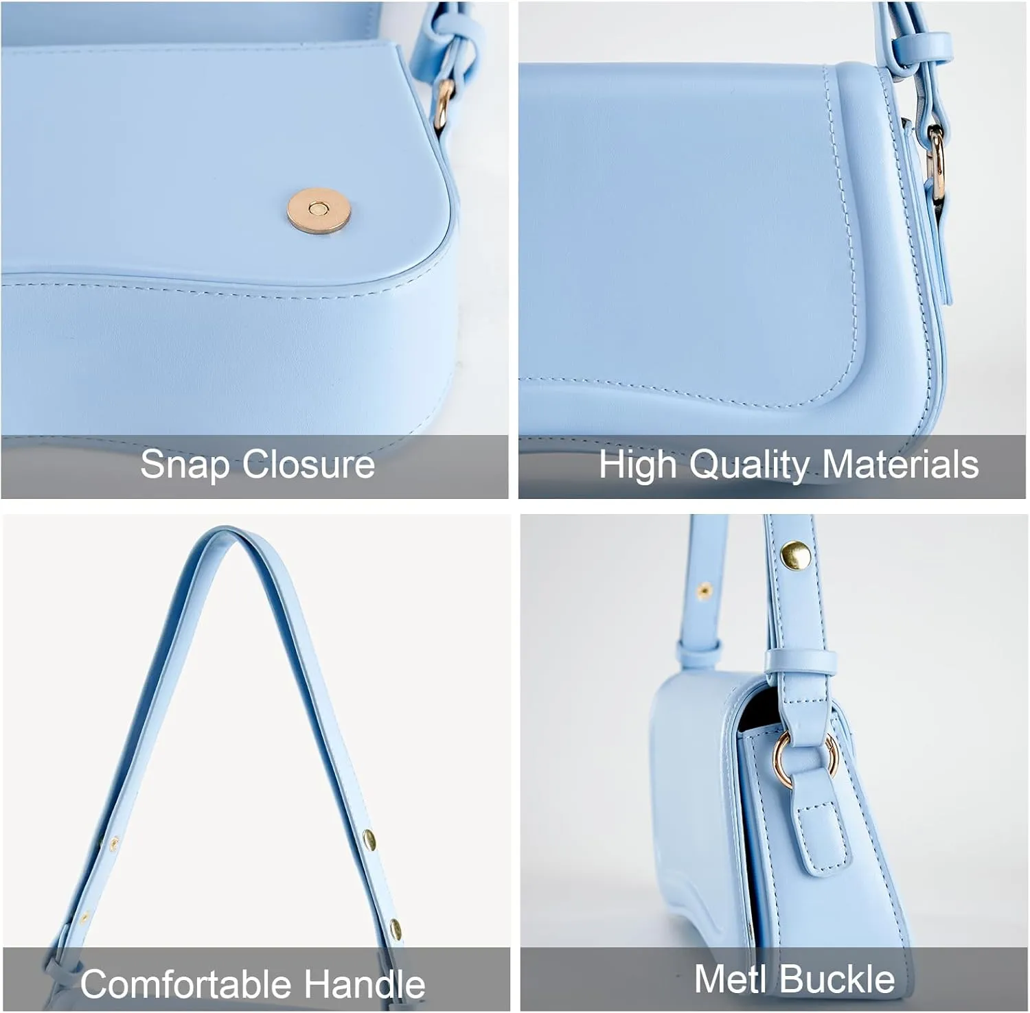 Small Shoulder Bag for women,Crossbody Purses,Leather Tote Handbag Clutch Hobo Purse,with Zipper Closure for Women
