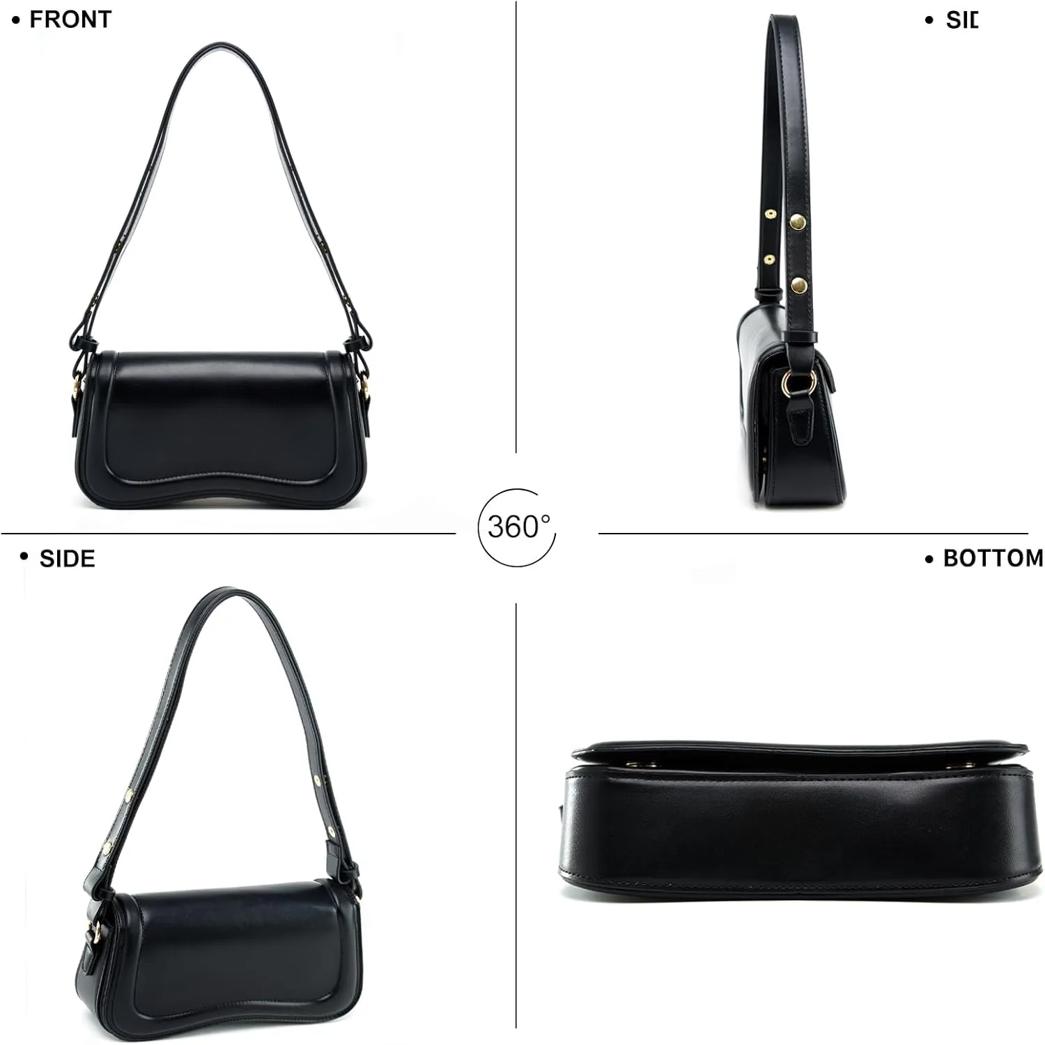 Small Shoulder Bag for women,Crossbody Purses,Leather Tote Handbag Clutch Hobo Purse,with Zipper Closure for Women