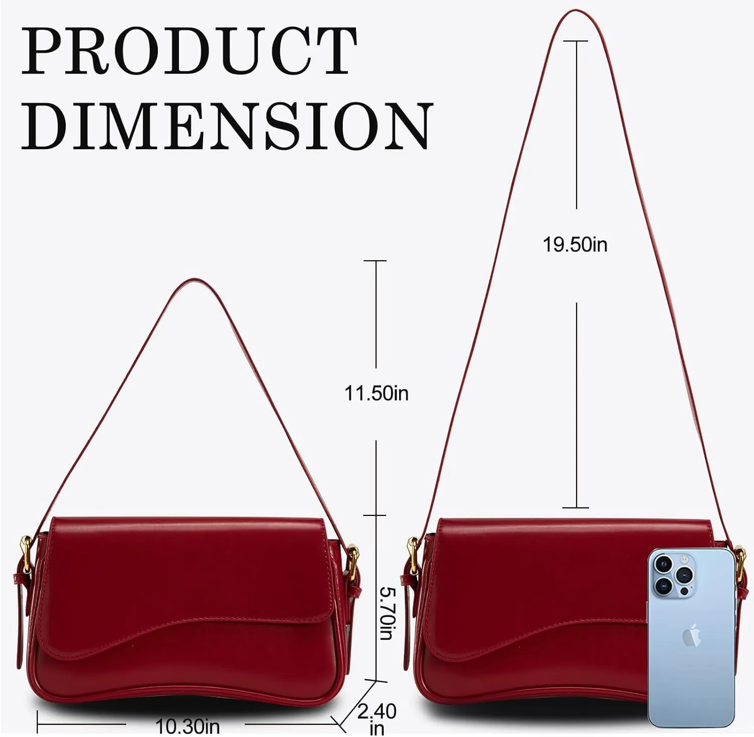 Small Shoulder Bag for women,Crossbody Purses,Leather Tote Handbag Clutch Hobo Purse,with Zipper Closure for Women