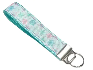 Snowflake Keychain Wristlet for Women Wrist Lanyard Key Ring Key Fob Zipper Pull for Handbags and Backpacks
