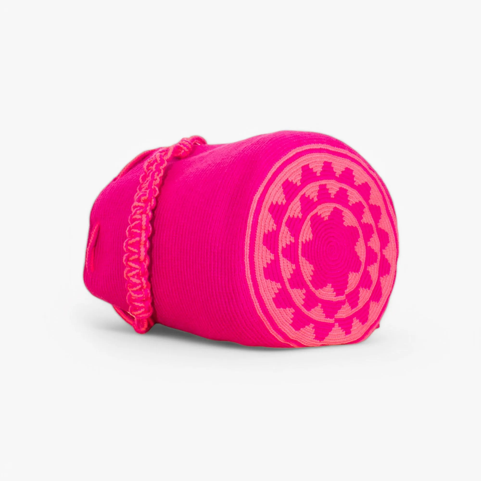 Solid round shoulder bag | Bubblegum