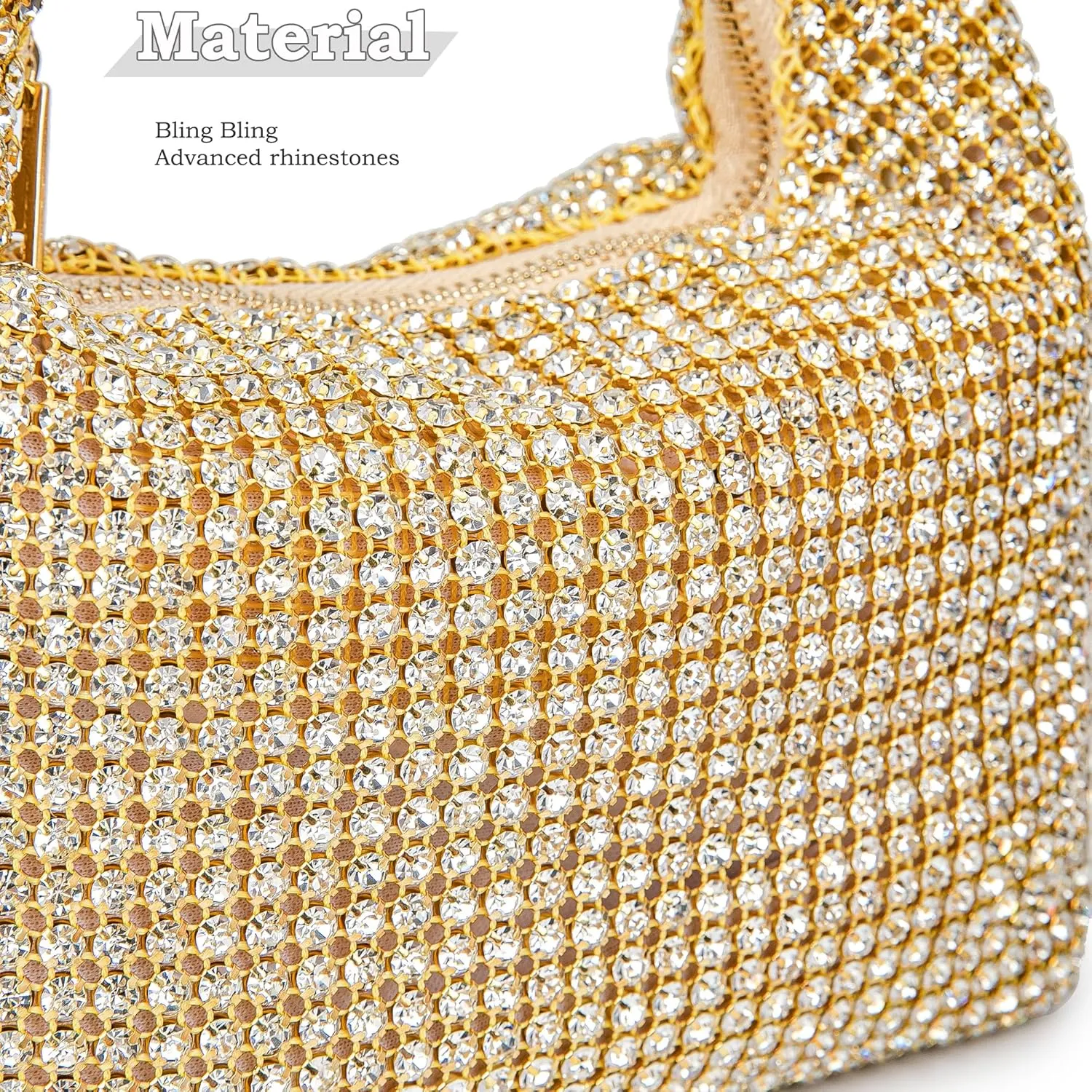 Sparkling Women's Evening Handbags Rhinestone Purse Crossbody Bag Wedding Prom Party Club Purses
